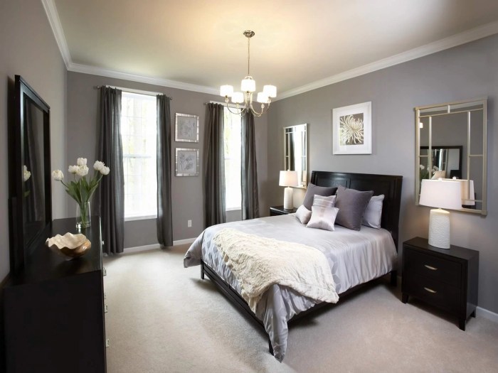 Gray bedroom wall decor