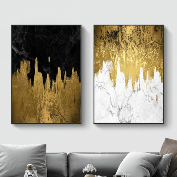 Gold accent wall decor