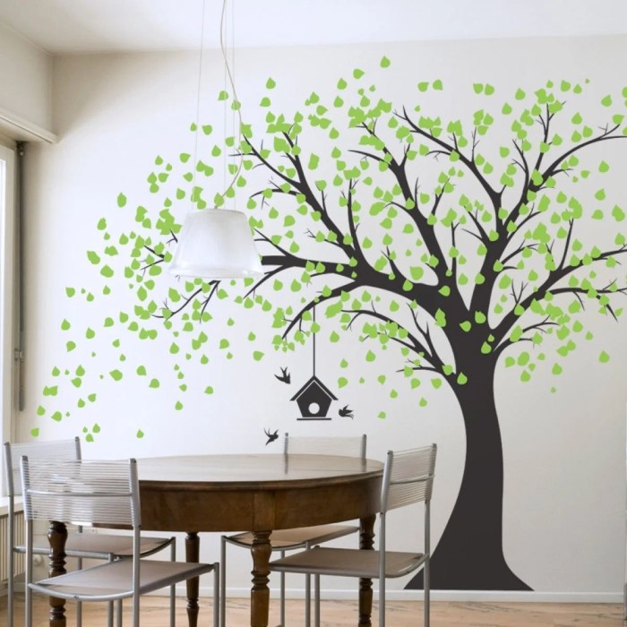 Wall decor with trees