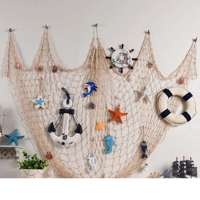 Fishing net wall decor ideas