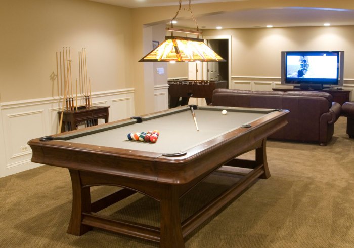 Decor for pool table room