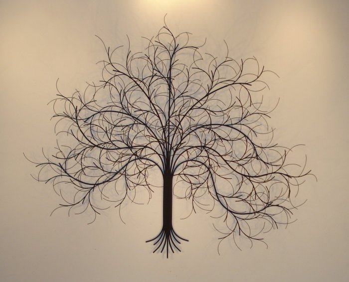 Wall decor metal tree