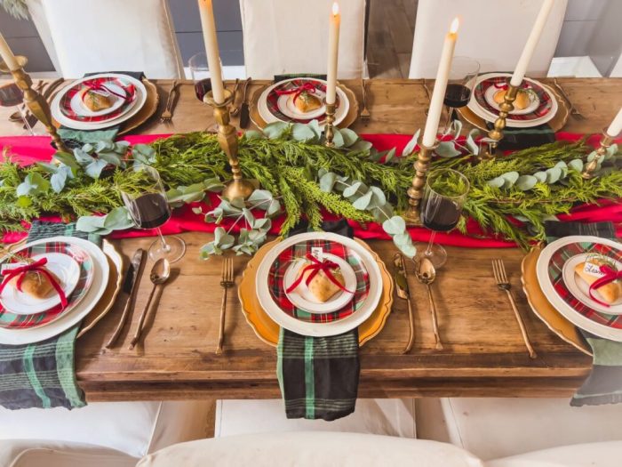 Table decor for christmas