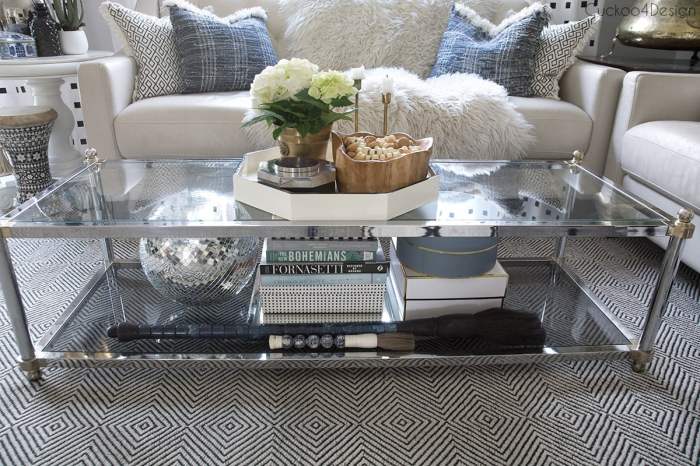 Glass coffee table decor ideas