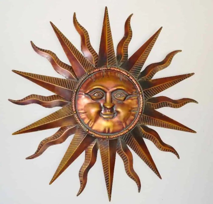 Metal sun wall decor