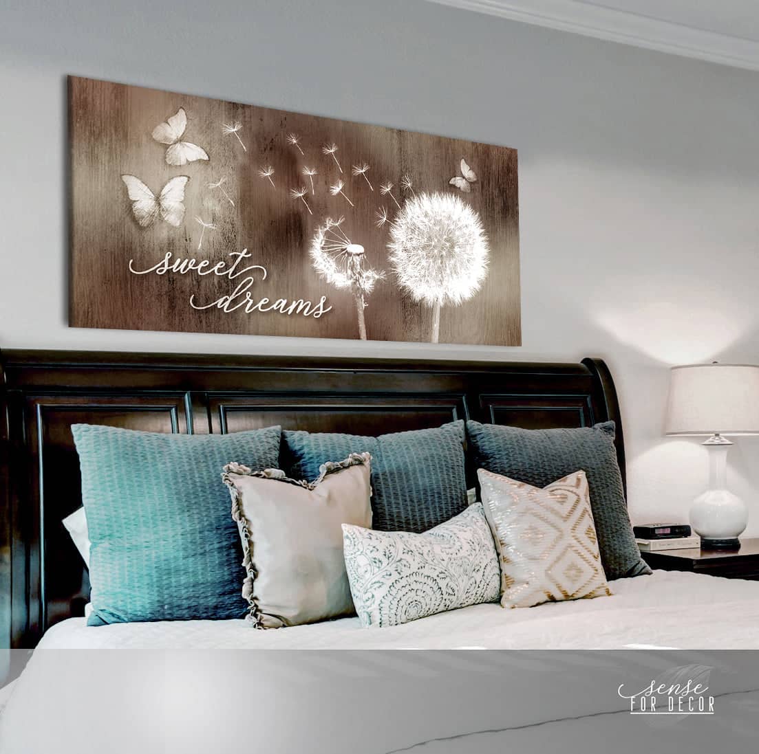 Bedroom wall decor above bed