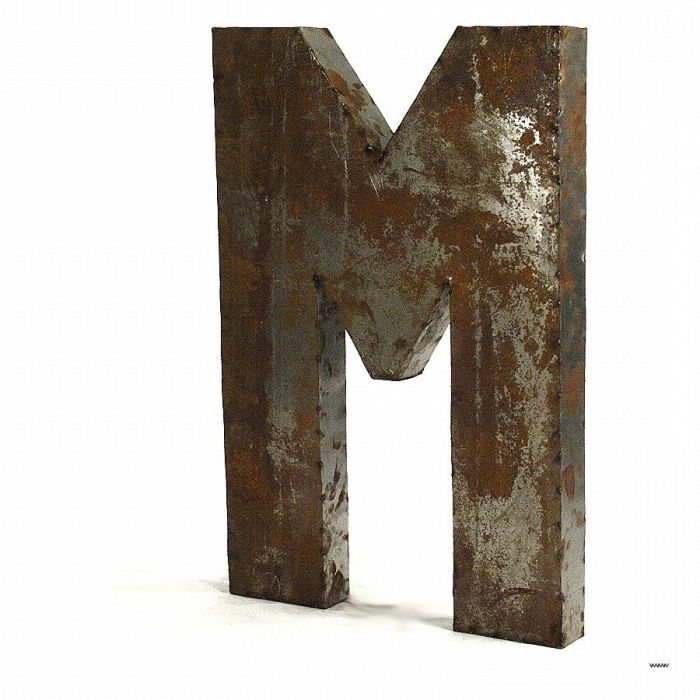 Metal wall letter letters decor sign nursery house decorative pick