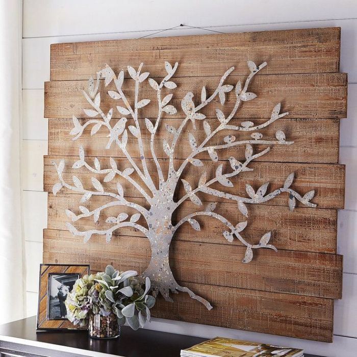 Wall decor metal tree