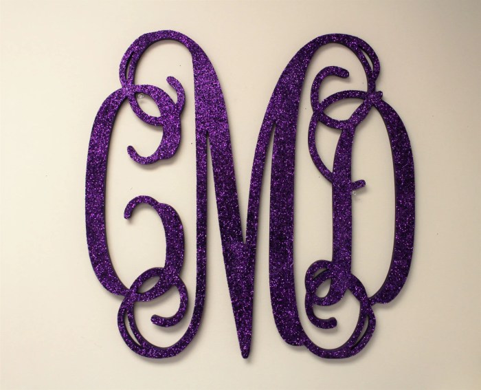 Monogram wood wall decor