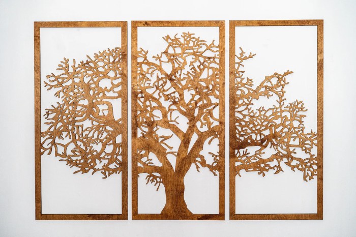 Wall decor with trees