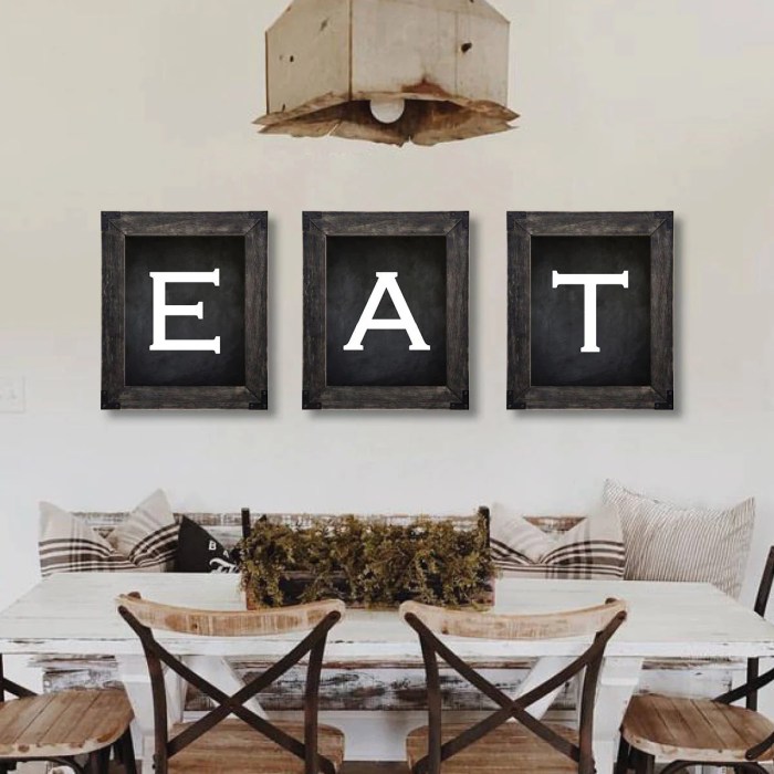 Dining Room Farmhouse Wall Decor Ideas