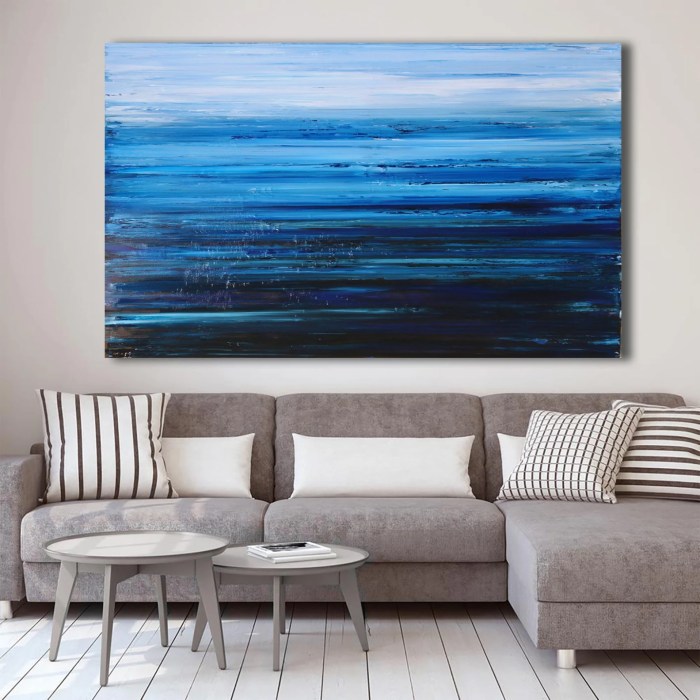 Blue wall decor art