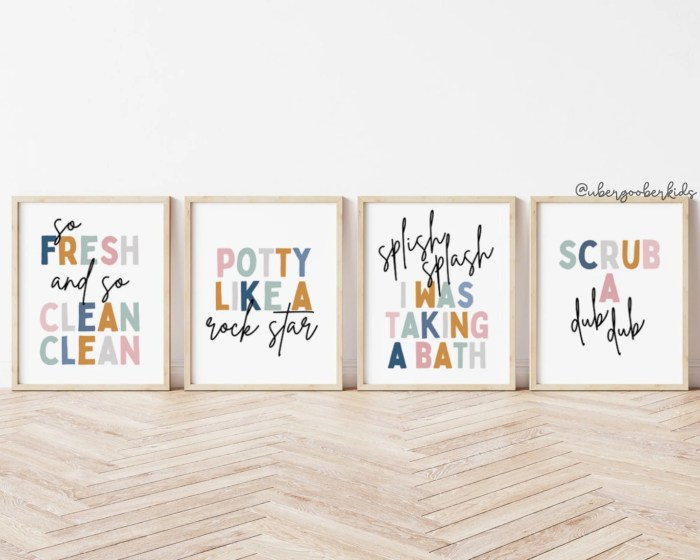 Kids bathroom wall decor