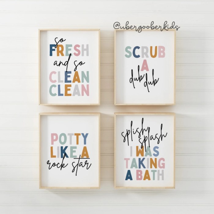 Kids bathroom wall decor