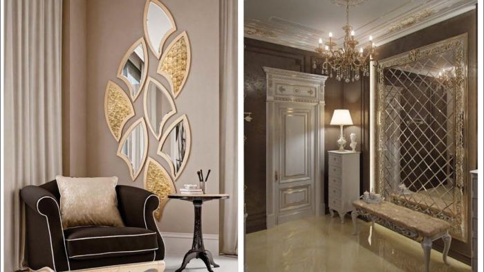 Mirror living room wall designs decor stunning shapes elegant different exclusive