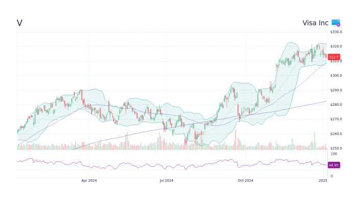 V stock price