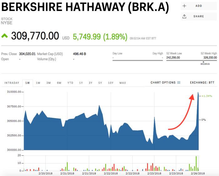 Berkshire Hathaway Stock Price A Comprehensive Analysis